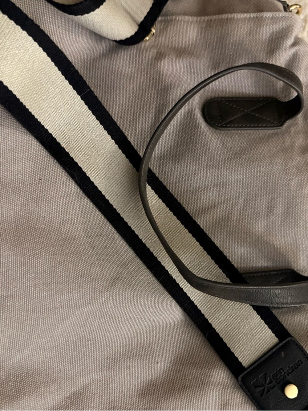 Erin Condren Neutral Beige Canvas Tote